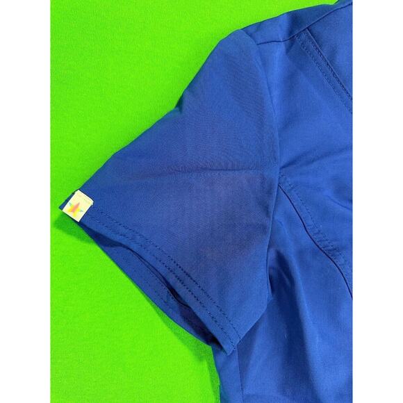 Scrubstar Ultimate Scrub Top Women’s Small Blue Short Sleeve Pockets - Picture 6 of 14